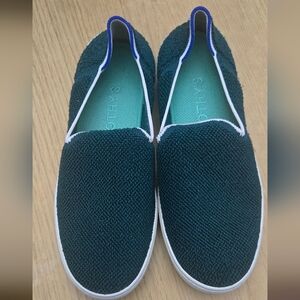 Rothys Terry Cloth Juniper green Slip Ons Womens 8